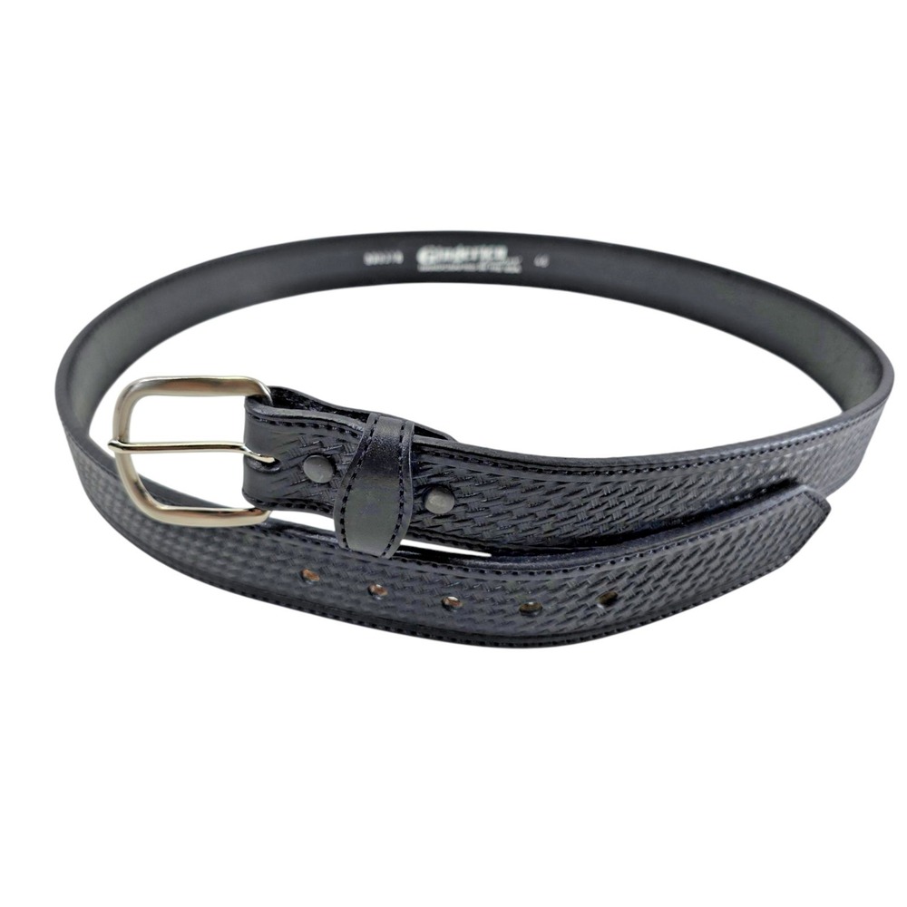 Gingerich Leather Black Belt Basket Weave Handcrafted in USA Men's (Size 48)